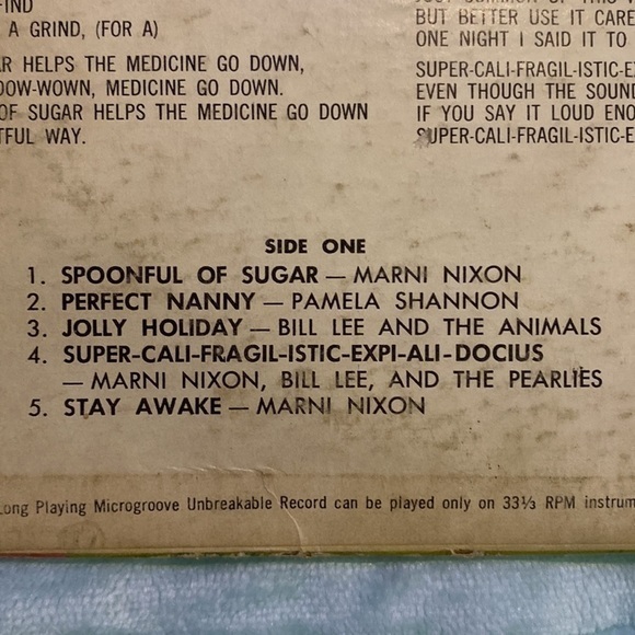 Rare Vintage Walt Disney Mary Poppins LP Long Play33 1/2​​ - Picture 15 of 16